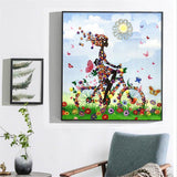 Crystal Rhinestone Diamond Painting Kit- Girl riding a bicycle - Hibah-Diamond painting art studio