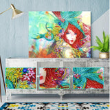 Crystal Rhinestone Diamond Painting Kit - Girl with red hair - Hibah-Diamond painting art studio