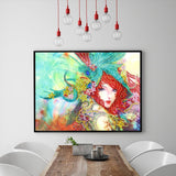 Crystal Rhinestone Diamond Painting Kit - Girl with red hair - Hibah-Diamond painting art studio