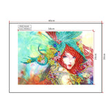 Crystal Rhinestone Diamond Painting Kit - Girl with red hair - Hibah-Diamond painting art studio