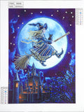 Crystal Rhinestone Diamond Painting Kit - Halloween Magic Wizard - Hibah-Diamond painting art studio