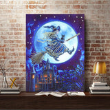 Crystal Rhinestone Diamond Painting Kit - Halloween Magic Wizard - Hibah-Diamond painting art studio