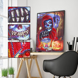 Crystal Rhinestone Diamond Painting Kit - Halloween Skull - Hibah-Diamond painting art studio