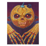 Crystal Rhinestone Diamond Painting Kit - Halloween Skull Pumpkin