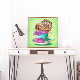 Crystal Rhinestone Diamond Painting Kit - Hamster in a teacup - Hibah-Diamond painting art studio