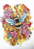 Crystal Rhinestone Diamond Painting Kit - Honeybee - Hibah-Diamond painting art studio