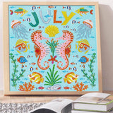 Crystal Rhinestone Diamond Painting Kit - July seahorse - Hibah-Diamond painting art studio