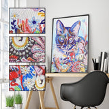 Crystal Rhinestone Diamond Painting Kit - Lovely cat - Hibah-Diamond painting art studio