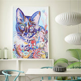 Crystal Rhinestone Diamond Painting Kit - Lovely cat - Hibah-Diamond painting art studio