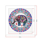 Crystal Rhinestone Diamond Painting Kit - Mandala elephant - Hibah-Diamond?painting art studio
