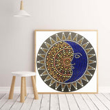 Crystal Rhinestone Diamond Painting Kit - Mandala sun and moon - Hibah-Diamond painting art studio