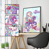 Crystal Rhinestone Diamond Painting Kit - Mermaid and unicorn - Hibah-Diamond?painting art studio