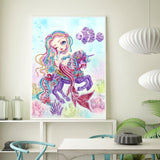 Crystal Rhinestone Diamond Painting Kit - Mermaid and unicorn - Hibah-Diamond?painting art studio