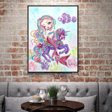 Crystal Rhinestone Diamond Painting Kit - Mermaid and unicorn - Hibah-Diamond?painting art studio