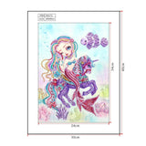 Crystal Rhinestone Diamond Painting Kit - Mermaid and unicorn - Hibah-Diamond?painting art studio