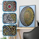 Crystal Rhinestone Diamond Painting Kit - Moon and sun Mandala - Hibah-Diamond painting art studio