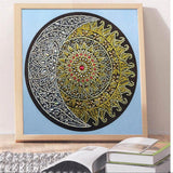 Crystal Rhinestone Diamond Painting Kit - Moon and sun Mandala - Hibah-Diamond painting art studio