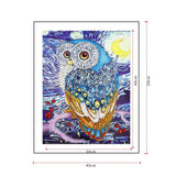 Crystal Rhinestone Diamond Painting Kit - Owl (16x20inch) - Hibah-Diamond painting art studio