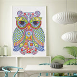 Crystal Rhinestone Diamond Painting Kit - Owl - Hibah-Diamond?painting art studio