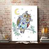 Crystal Rhinestone Diamond Painting Kit - Owl in the night - Hibah-Diamond?painting art studio