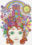 Crystal Rhinestone Diamond Painting Kit - Owl on girl's head