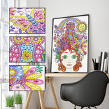 Crystal Rhinestone Diamond Painting Kit - Owl on girl's head - Hibah-Diamond?painting art studio