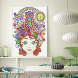 Crystal Rhinestone Diamond Painting Kit - Owl on girl's head - Hibah-Diamond?painting art studio