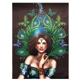 Crystal Rhinestone Diamond Painting Kit - Peacock Dress Beauty - Hibah-Diamond painting art studio