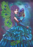 Crystal Rhinestone Diamond Painting Kit - Peacock Dress Girl