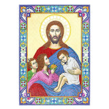 Crystal Rhinestone Diamond Painting Kit | Religious Figure Jesus and Child - Hibah-Diamond painting art studio