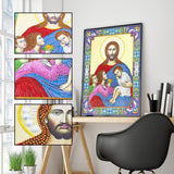 Crystal Rhinestone Diamond Painting Kit | Religious Figure Jesus and Child - Hibah-Diamond painting art studio