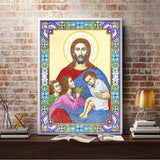 Crystal Rhinestone Diamond Painting Kit | Religious Figure Jesus and Child - Hibah-Diamond painting art studio