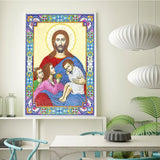 Crystal Rhinestone Diamond Painting Kit | Religious Figure Jesus and Child - Hibah-Diamond painting art studio