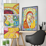 Crystal Rhinestone diamond painting kit | religious figures Virgin and Jesus - Hibah-Diamond painting art studio