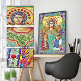 Crystal Rhinestone diamond painting kit | religious figures Virgin and Jesus - Hibah-Diamond painting art studio