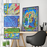 Crystal Rhinestone diamond painting kit | religious figures Virgin and Jesus - Hibah-Diamond painting art studio