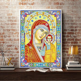 Crystal Rhinestone diamond painting kit | religious figures Virgin and Jesus - Hibah-Diamond painting art studio