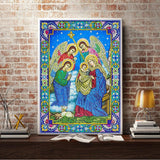 Crystal Rhinestone diamond painting kit | religious figures Virgin and Jesus - Hibah-Diamond painting art studio