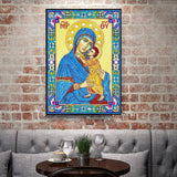 Crystal Rhinestone diamond painting kit - religious figures Virgin Mary and Jesus - Hibah-Diamond?painting art studio