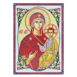 Crystal Rhinestone Diamond Painting Kit - Religious Madonna and Jesus