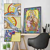 Crystal Rhinestone Diamond Painting Kit- Religious Madonna and Jesus - Hibah-Diamond?painting art studio