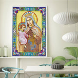 Crystal Rhinestone Diamond Painting Kit- Religious Madonna and Jesus - Hibah-Diamond?painting art studio