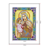 Crystal Rhinestone Diamond Painting Kit- Religious Madonna and Jesus - Hibah-Diamond?painting art studio