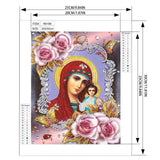 Crystal Rhinestone Diamond Painting Kit - Religious Mary and Jesus - Hibah-Diamond?painting art studio