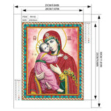 Crystal Rhinestone Diamond Painting Kit - Religious Mary and Jesus - Hibah-Diamond?painting art studio