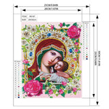 Crystal Rhinestone Diamond Painting Kit - Religious Mary and Jesus - Hibah-Diamond?painting art studio