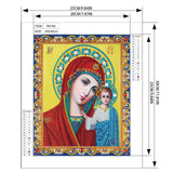 Crystal Rhinestone Diamond Painting Kit - Religious Mary and Jesus - Hibah-Diamond?painting art studio