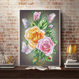 Crystal Rhinestone Diamond Painting Kit - Rose flower - Hibah-Diamond?painting art studio