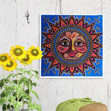 Crystal Rhinestone Diamond Painting Kit | Sun Smiley - Hibah-Diamond painting art studio