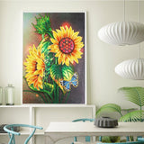 Crystal Rhinestone Diamond Painting Kit | Sunflower - Hibah-Diamond?painting art studio